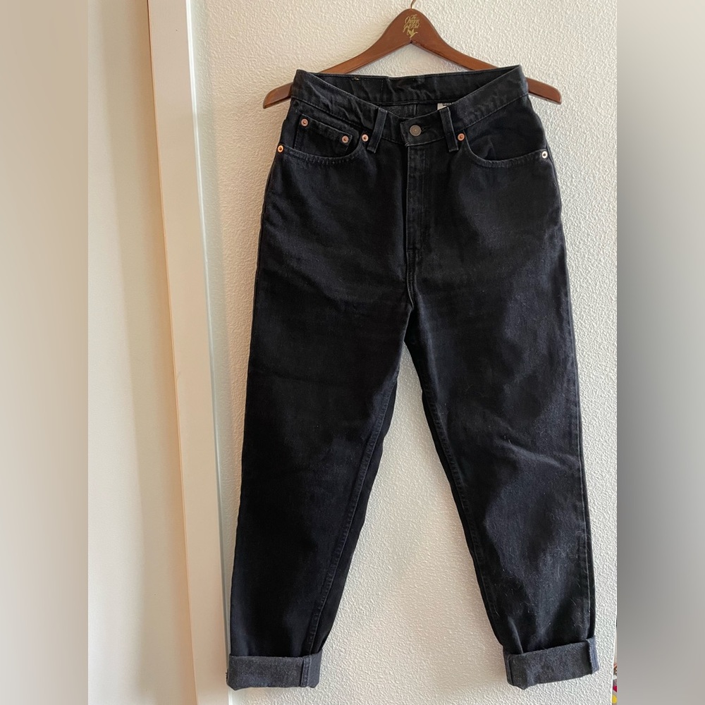 Vintage 521 levi black jeans, high waisted Levi jeans